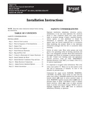 Bryant 548J*D Series Installation Instructions Manual