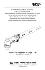 Alpha Professional Tools PSP-158 Instruction Manual