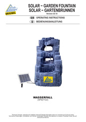 Profi-pumpe WASSERFALL Operating Instructions Manual