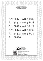 Gessi 58430 Manual