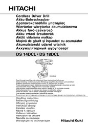 Hitachi Koki DS 18DCL Handling Instructions Manual