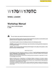 New Holland W170 Workshop Manual