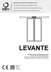 Key Automation LEV2502L Instructions And Warnings For Installation And Use
