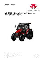 MASSEY FERGUSON MF 5709 Operator's Manual