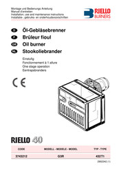 Riello Burners 3743212 Installation, Use And Maintenance Instructions