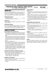 M-system 47LHZ Operating Manual