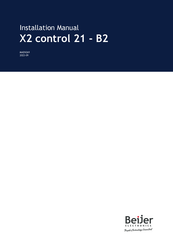 Beijer Electronics X2 control 21 - B2 Installation Manual
