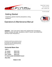 Original Saw Company 3691-01-07 Getting Started