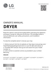 LG DL X390 Series Owner's Manual