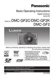 Panasonic DMC-GF2KR Basic Operating Instructions Manual