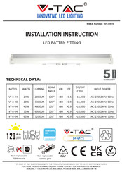 V-TAC VT-8-44 Installation Instruction