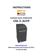 Calimet CM3-ACFP Instructions Manual