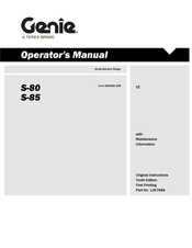 Terex S8016D-236 Operator's Manual