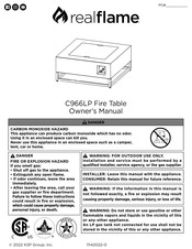 RealFlame C966LP Owner's Manual
