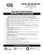 IOTA ILB2H CP HE SD HV Instruction Manual