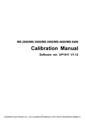 Charder MS-5400 Calibration Manual
