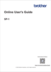 Brother SP-1 Online User's Manual