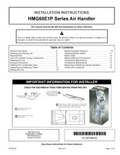 Mars HMG60E1P AH SPLIT 5T Installation Instructions Manual