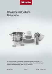 Miele G 5000 SCU ACTIVE Operating Instructions Manual