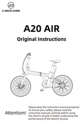 A DECE OASIS A20 AIR Original Instructions Manual