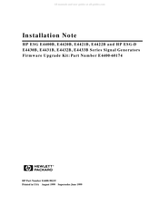 HP ESG E4400B Installation Notes