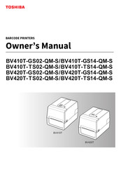 Toshiba BV410T-TS14-QM-S Owner's Manual