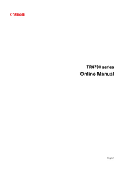 Canon TR4700 Series Manuals | ManualsLib