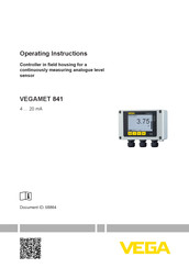 Vega VEGAMET 841 Operating Instructions Manual