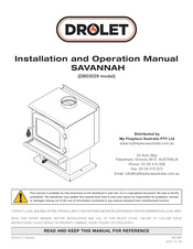 Drolet DB03029 Installation And Operation Manual