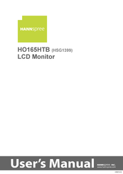 HANNspree HO165HTB User Manual
