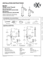 DXV Keefe D3510410RB Installation Instructions Manual