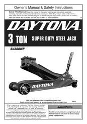 Daytona DJ300MP Owner's Manual & Safety Instructions