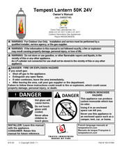 Travis Industries Tempest Lantern Owner's Manual