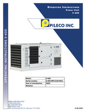PILECO V-400-HPU-018-0921 Operating Instructions Manual
