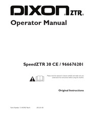 Dixon SpeedZTR 30 CE Operator's Manual