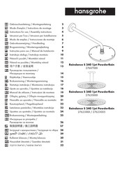 Hans Grohe Raindance S 240 1jet PowderRain 27607 Series Instructions For Use/Assembly Instructions