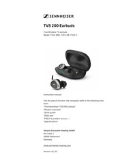 Sennheiser TV Clear Earbuds 2 Instruction Manual
