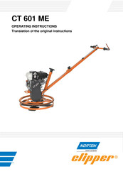 Norton clipper CT 601 ME Operating Instructions Manual