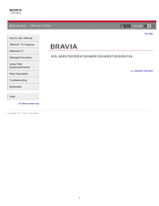 Sony BRAVIA KDL-46EX720 Manual