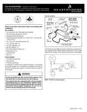 Hearth & Home 2767/FK26 Installation Instructions Manual