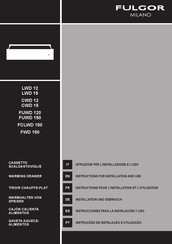 Fulgor Milano LWD 12 Instructions For Installation And Use Manual