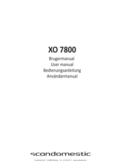 Scandomestic XO 7800 User Manual