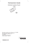 Kohler K-11550 Homeowner's Manual