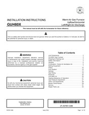 Allied GUH80X Installation Instructions Manual