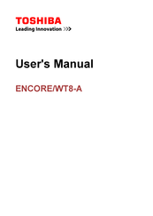 Toshiba ENCORE/WT8-A User Manual