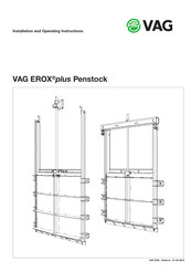 Vag EROX plus-O Penstock Installation And Operating Instructions Manual