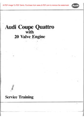 Audi Coupe Quattro 1987 Manual