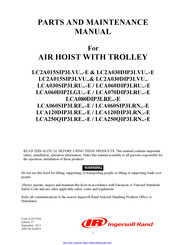 Ingersoll-Rand LC2A015SIP3LVU-E Series Parts And Maintenance Manual