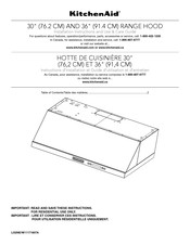 KitchenAid LI32NE Installation Instructions And Use & Care Manual