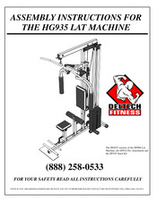 Deltech Fitness HG935 Assembly Instructions Manual